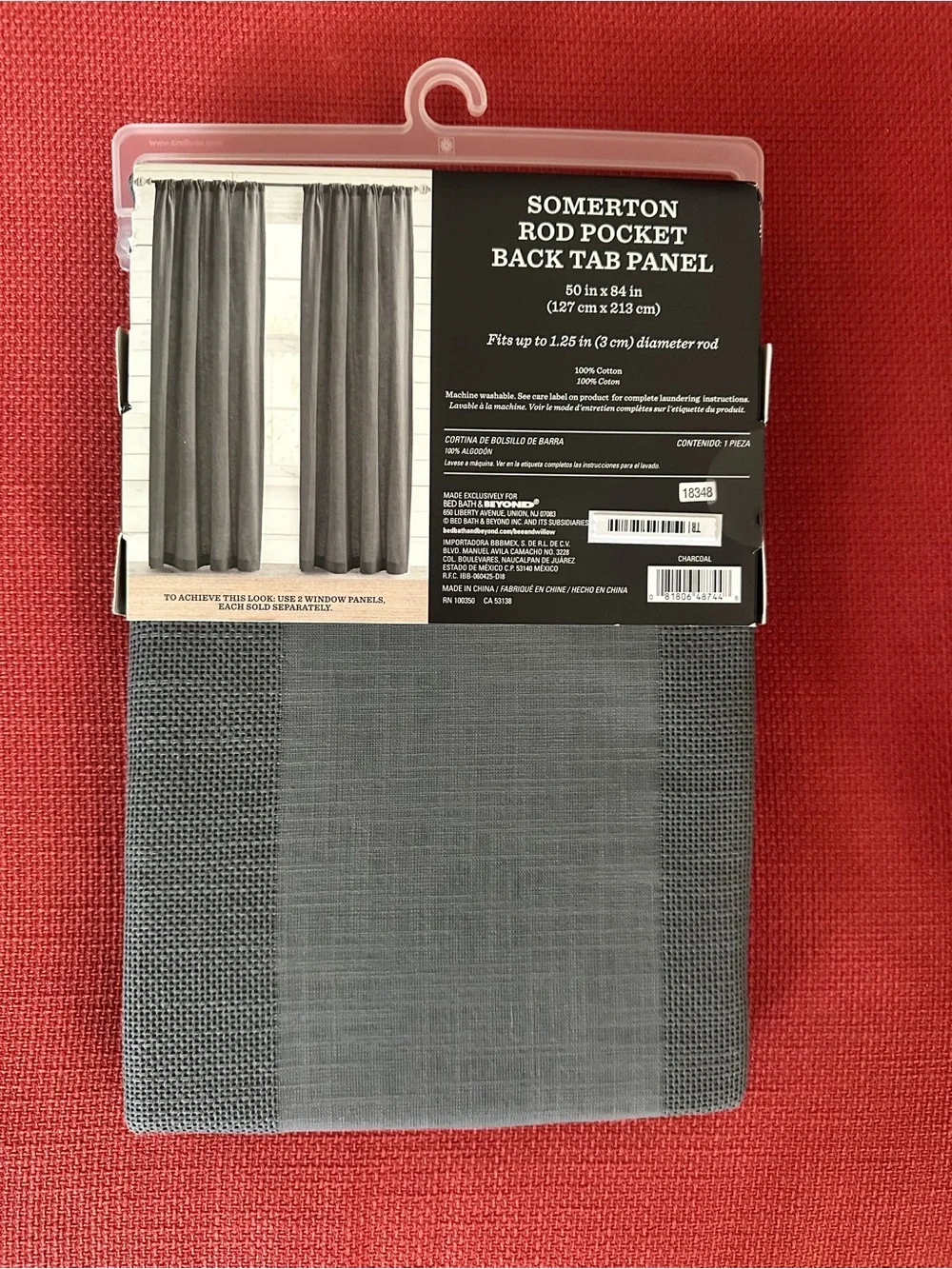 Bee & Willow Somerton Rod Pocket Back Tab Curtain Panel - Gray    Set of 4